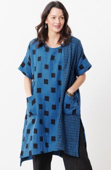 Bhadra Tunic - Marine/Black