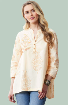 Priyanka Organic Tunic - Warm white