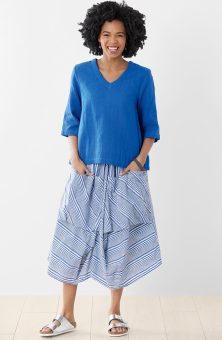 Deepali Organic Skirt - Sapphire/Cool white