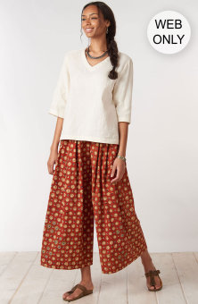 Rakeem Gaucho Pant - Pepper/Multi