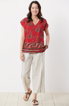 Kesari Pull-On Crop Pant - Flax