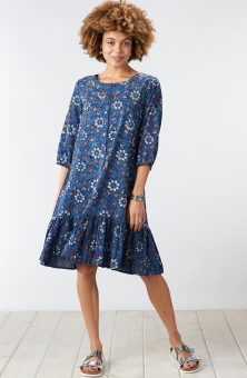 Komal Dress - Indigo/Madder