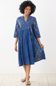 Nilaya Dress - Indigo/Madder