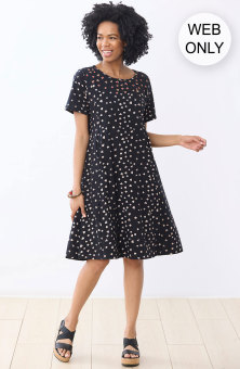 Mansi Scoop-Neck Cotton Jersey Dress - Black