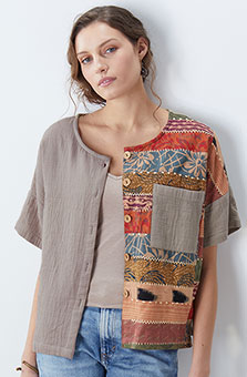 Rudra Top - Oat/Chindi