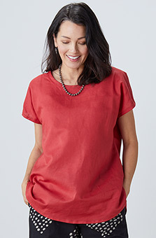 Bimala Top - Sunset red