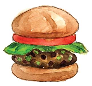 Spicy Black Bean Veggie Burger