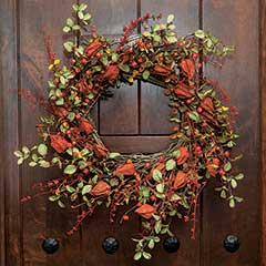 Product Image of Chinese Lantern & Berry Wreath