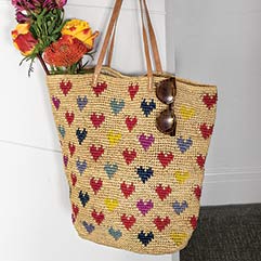 Product Image of Woven Hearts Tote