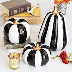 Product Image of Ceramic Striped Pumpkins