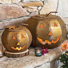 Product Image of Rustic Metal Jack-o’-lanterns