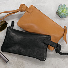 Product Image of Classic Leather Wristlet