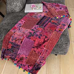 Artisan Velvet Patchwork Throw