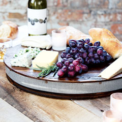 Reclaimed Wine Barrel Lazy Susan