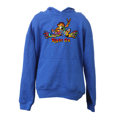 Product Image of Peace Frogs Button Printed Youth Hooded Pullover Sweatshirt