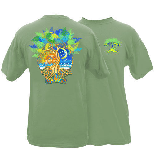 Product Image of Peace Frogs Adult Sun Moon Tree Short Sleeve T-Shirt