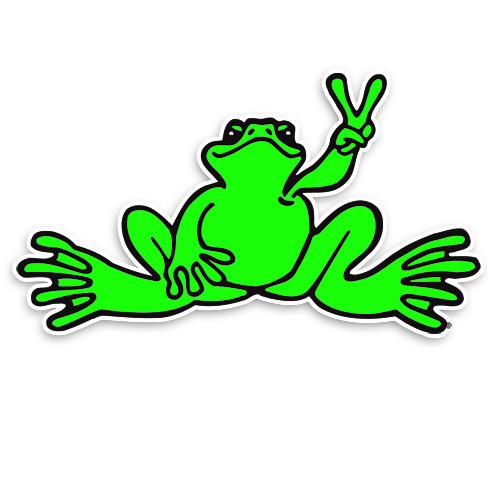 Product Image of Peace Frogs Small Neon Frog Sticker