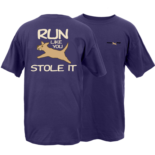 Product Image of Run Like You Stole It Peace Dogs Short Sleeve T-Shirt