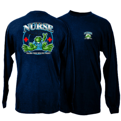 Product Image of Peace Frogs Nurse Frog Adult Long Sleeve T-Shirt