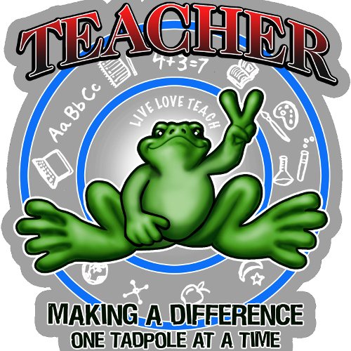 Product Image of Peace Frogs Teacher Frog Sticker