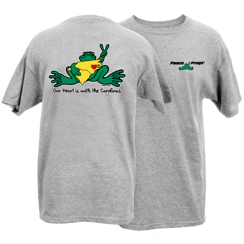 Product Image of Peace Frogs Pray for the Carolinas Frog Short Sleeve T-Shirt