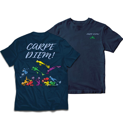 Product Image of Peace Frogs Carpe Diem Leap Frog Short Sleeve T-Shirt