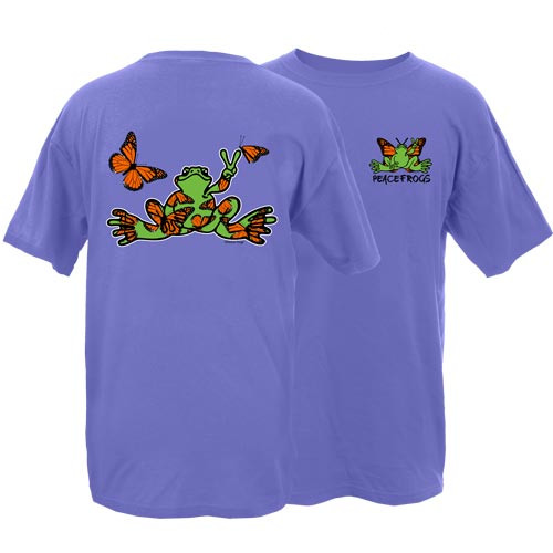 Product Image of Peace Frogs Adult Monarch Butterfly Frog Short Sleeve T-Shirt