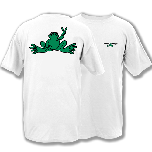 Product Image of Peace Frogs Adult Green Frog Short Sleeve T-Shirt