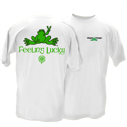 Product Image of Peace Frogs Adult Feeling Lucky Short Sleeve T-Shirt