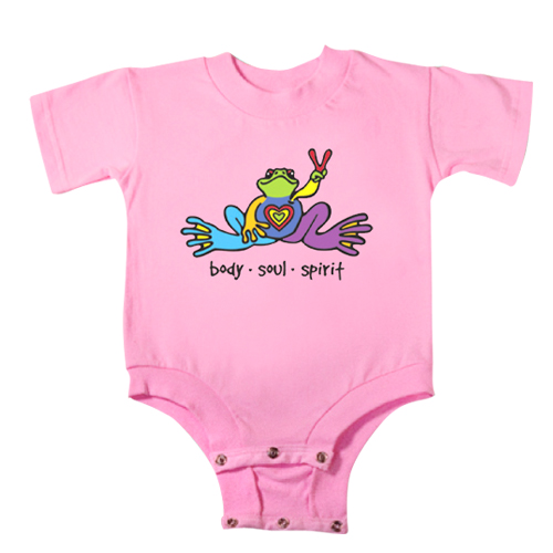 Product Image of Peace Frogs Body Soul Spirit Infant Short Sleeve Onesie