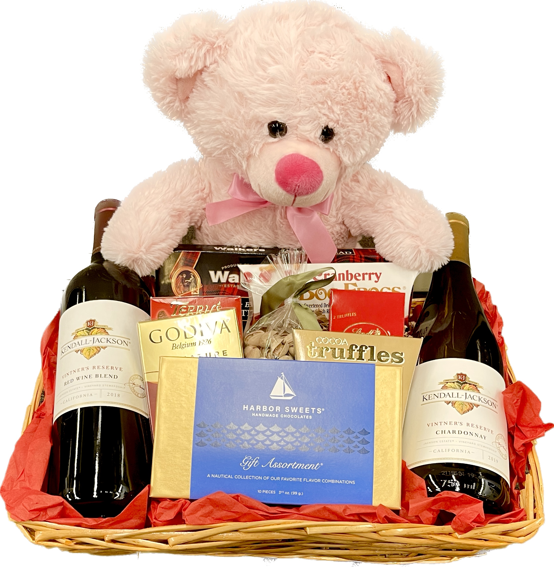 Sweetheart Basket with Pink Teddy