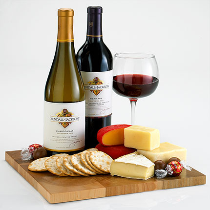 Bon Vivant Wine and Cheese Gift Basket