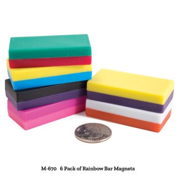 Rainbow Bar Magnets - 6 Pack of Rainbow Bar Magnets