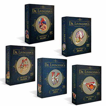 Dr. Livingston's Unique Shaped Anatomy Puzzles - Set of 5 Detail Anatomy Puzzles