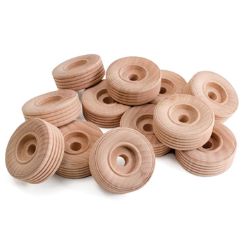 Large Wooden Wheels, 12/pk