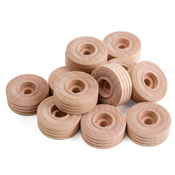 Small Wooden Wheels, 12/pk