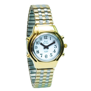 Ladies Royal Tel-Time Talking Watch - White Dial - Expansion Band