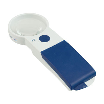 Reizen EZ Touch 5X 16D LED Handheld Magnifier- Round Lens 60mm