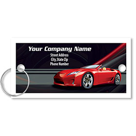 Personalized Full-Color Key Tags - Red Rush