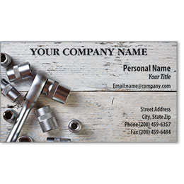 Designer Automotive Business Cards - Rustic Tools