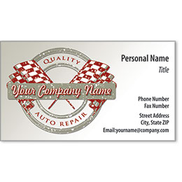 Designer Automotive Business Cards - Quality Flags Mechanical