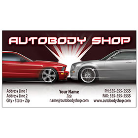 Full-Color Auto Repair Business Cards - Flash