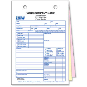 3-Part Towing Register Report