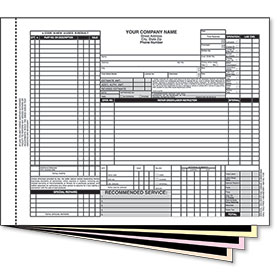 4-Part Carbon Mechanical Repair Order Forms - Version 1