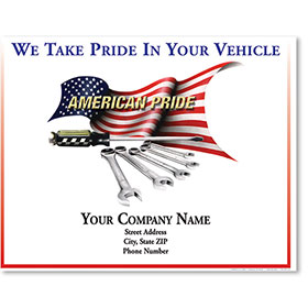 Personalized Full-Color Paper Floor Mats - American Pride