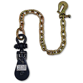 B/A Snatch Block with Swivel Shackle and Chain 5/16" G70