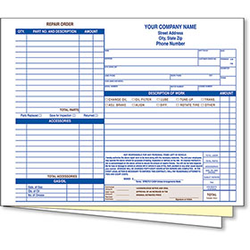 1-Color Repair Order Forms (250)