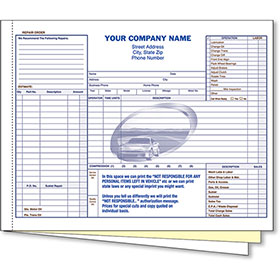 3-Part Repair Order Forms (250)