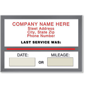 Jumbo Adhesive Service Reminders - Last Service Was