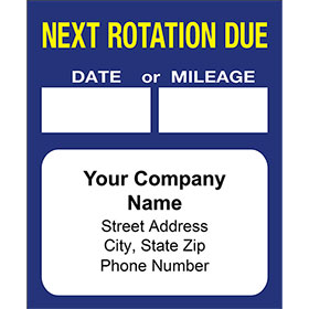 High-Visibility Personalized Service Reminder Stickers - Next Rotation